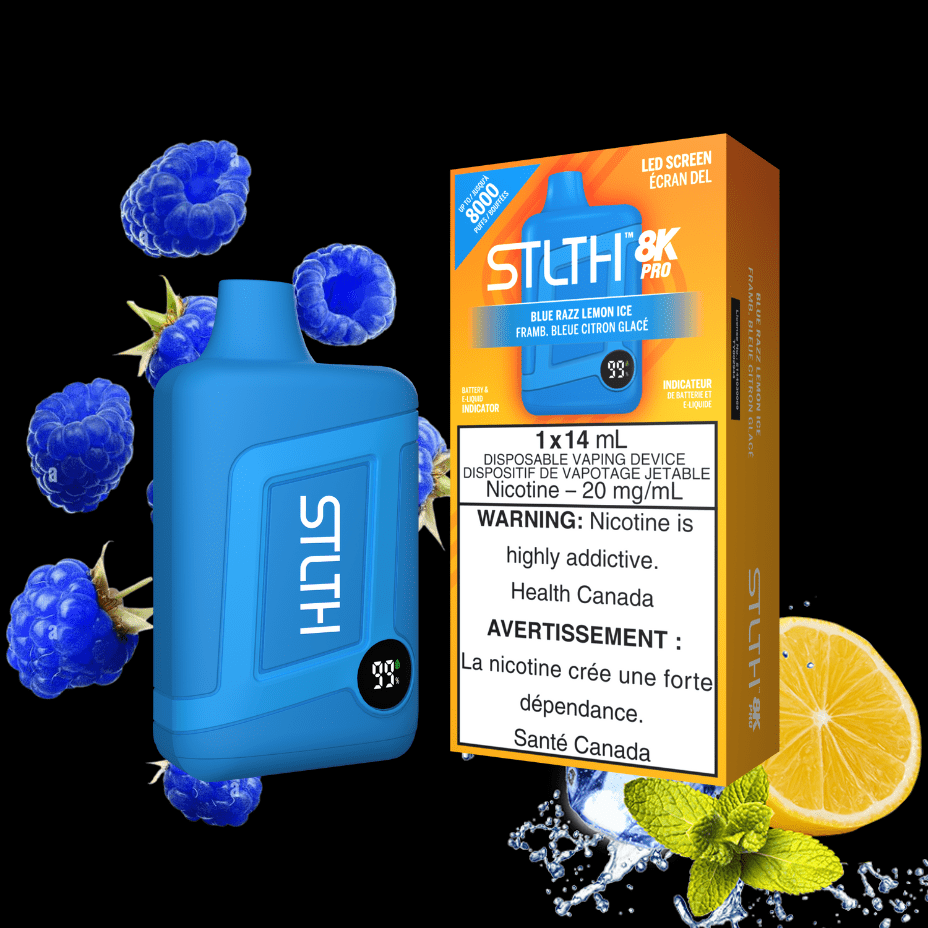 STLTH Disposables 20mg / 8000 Puff STLTH 8K PRO Disposable Vape-Blue Razz Lemon-Morden Vape SuperStore MB