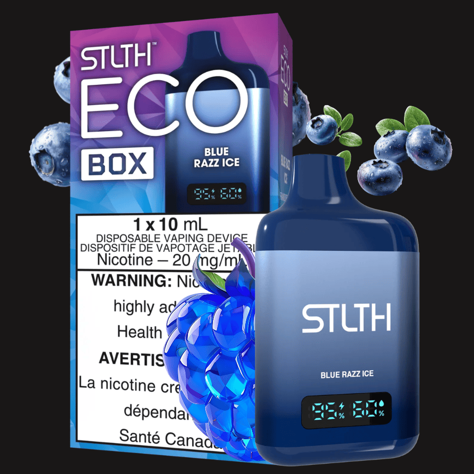 STLTH Eco Box Disposable Vape - Blue Razz Ice Morden Vape SuperStore and Cannabis Manitoba Canada