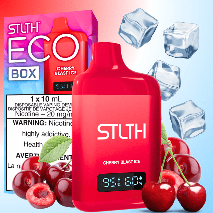 STLTH Eco Box Disposable Vape - Cherry Blast Ice 10mL / 20mg Morden Vape SuperStore and Cannabis Manitoba Canada