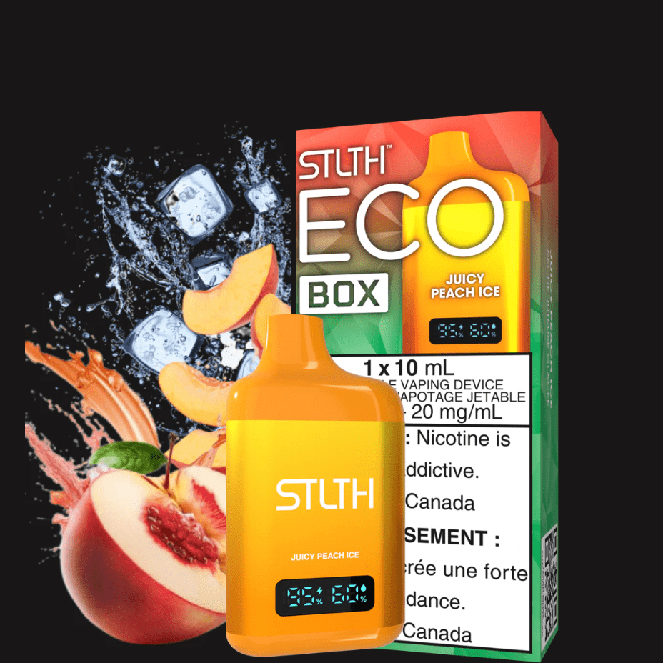STLTH Eco Box Disposable Vape - Juicy Peach Ice 10ml / 20mg Morden Vape SuperStore and Cannabis Manitoba Canada