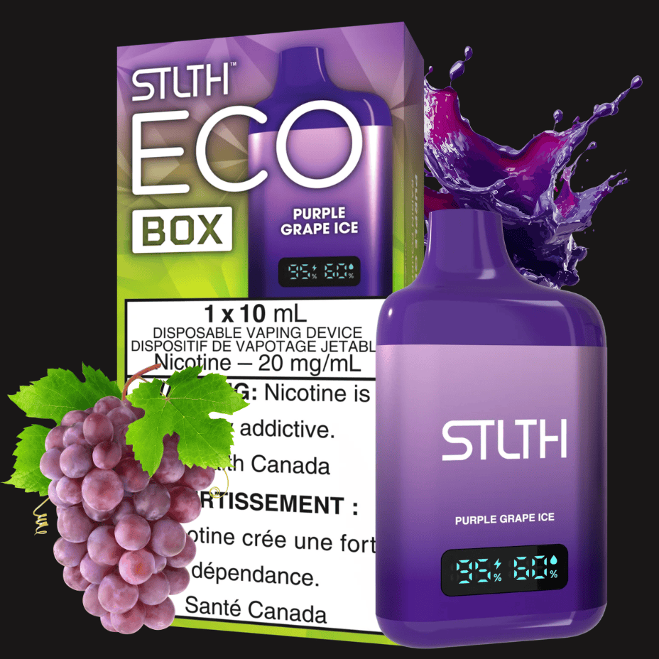 eco vape disposable STLTH Box - Purple Grape Ice lighning PUFF:5000 Shop Tre OG |