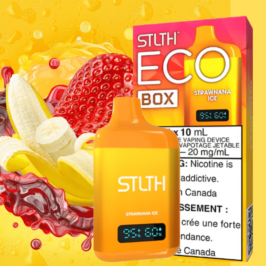 STLTH Eco Box Disposable Vape - Strawnana Ice 10ml / 20mg Morden Vape SuperStore and Cannabis Manitoba Canada