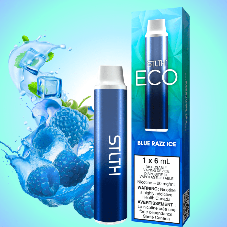 STLTH Eco Disposable Vape - Blue Razz Ice 3000 Puffs / 20mg Morden Vape SuperStore and Cannabis Manitoba Canada