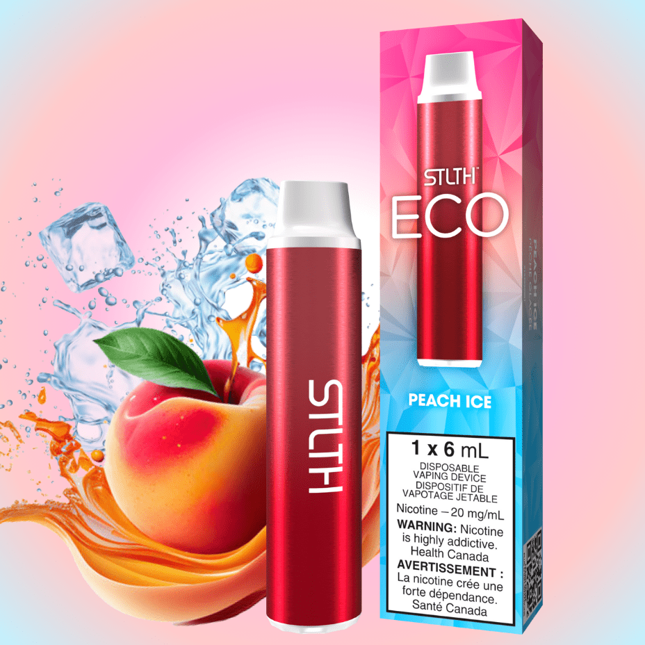 STLTH Eco Disposable Vape - Peach Ice 20mg Morden Vape SuperStore and Cannabis Manitoba Canada