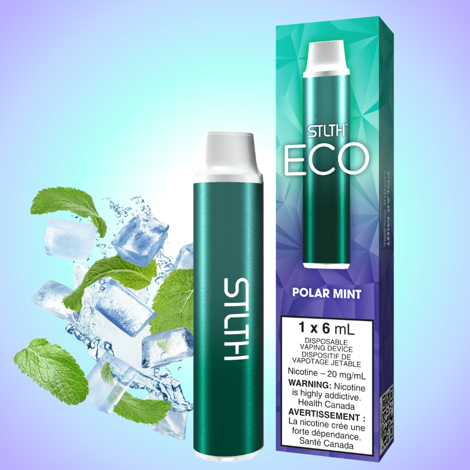 STLTH Eco Disposable Vape - Polar Mint 20mg Morden Vape SuperStore and Cannabis Manitoba Canada