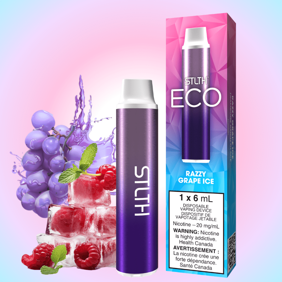 STLTH Eco Disposable Vape - Razzy Grape Ice 20mg Morden Vape SuperStore and Cannabis Manitoba Canada