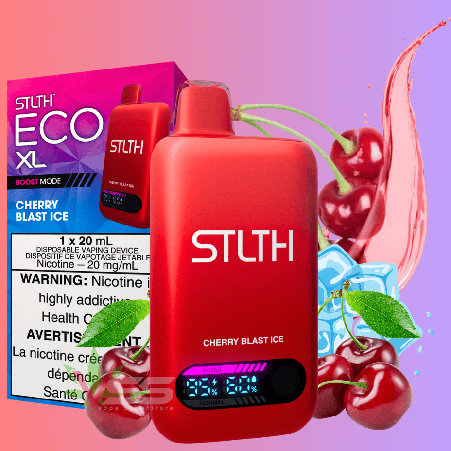 STLTH Eco XL Disposable Vape - Cherry Blast Ice Morden Vape SuperStore and Cannabis Manitoba Canada