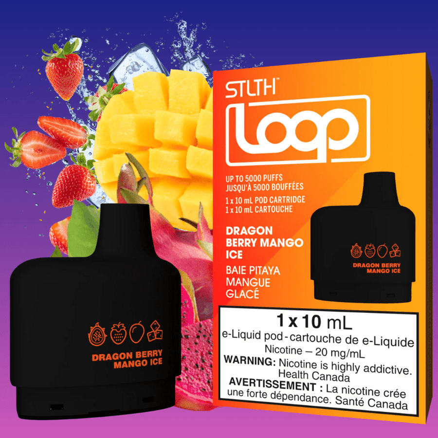 Stlth Loop Closed Pod Systems 20mg / 5000Puffs STLTH Loop Pods-Dragon Berry Mango Ice-Morden Vape SuperStore MB, CA