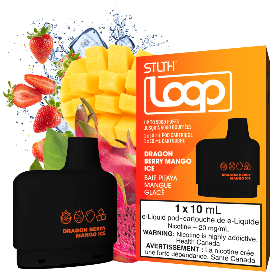 Stlth Loop Closed Pod Systems 20mg / 5000Puffs STLTH Loop Pods-Dragon Berry Mango Ice-Morden Vape SuperStore MB, CA