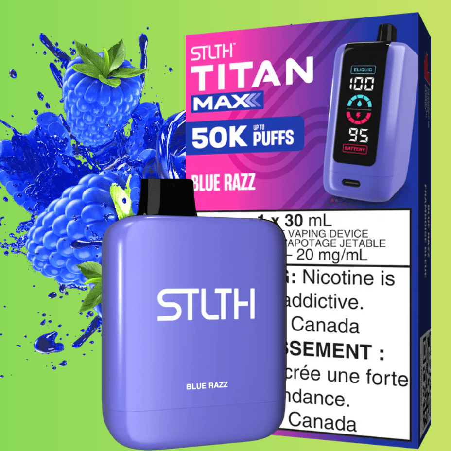 STLTH Titan Max 50k Disposable Vape - Blue Razz Morden Vape SuperStore and Cannabis Manitoba Canada