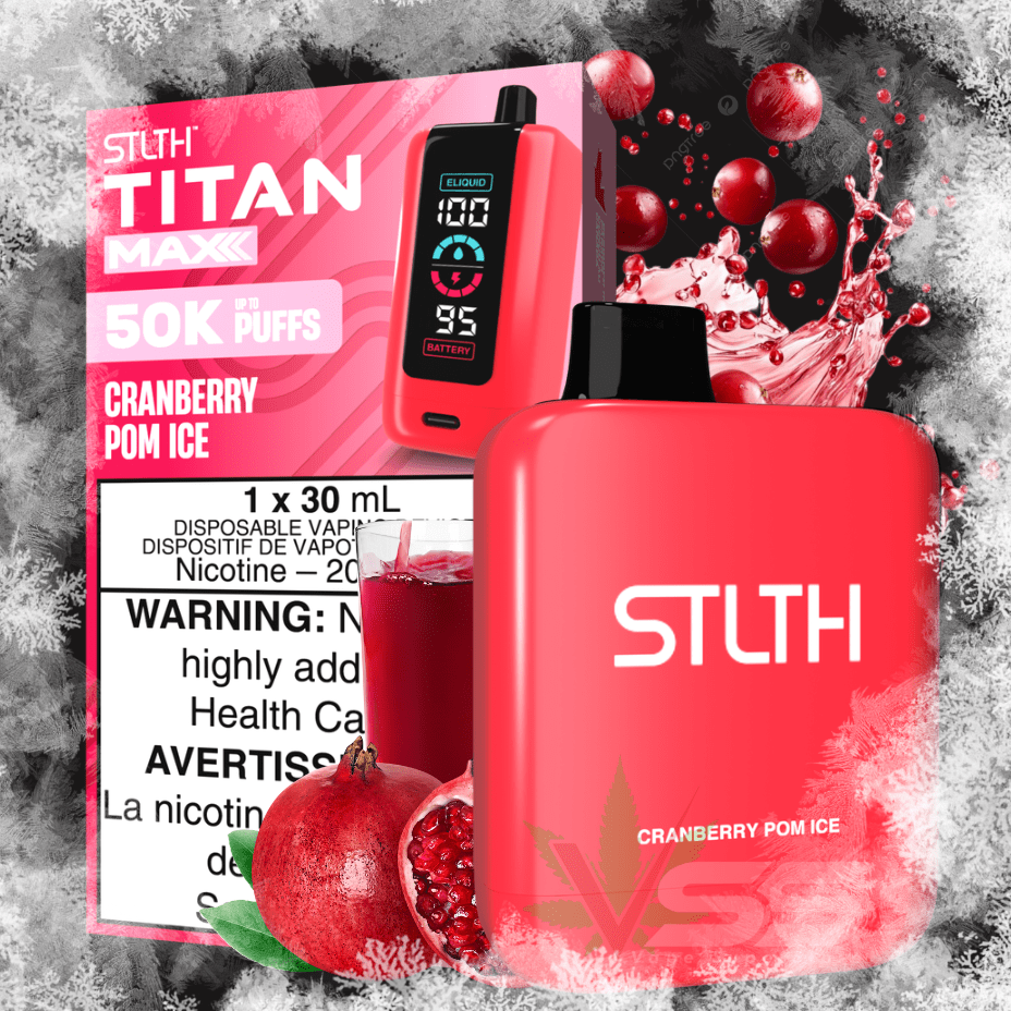 STLTH Titan Max 50k Disposable Vape - Cranberry Pom Ice Morden Vape SuperStore and Cannabis Manitoba Canada