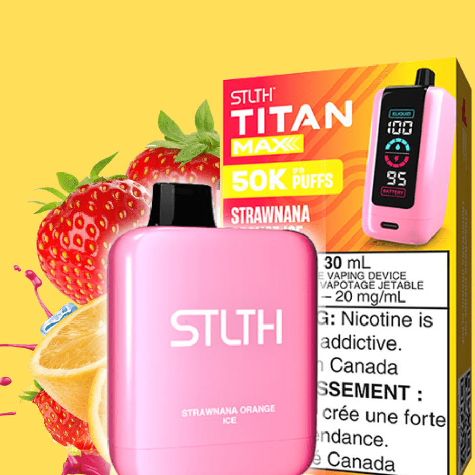 STLTH Titan Max 50k Disposable Vape - Strawnana Orange Ice Morden Vape SuperStore and Cannabis Manitoba Canada