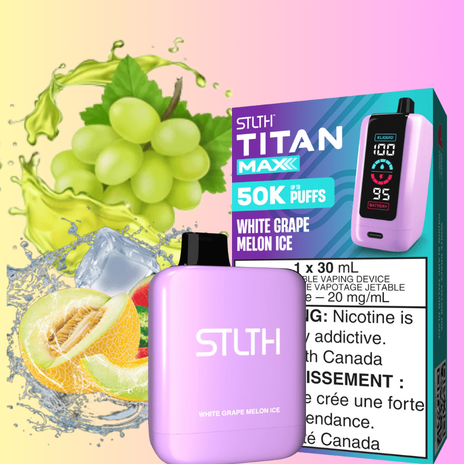 STLTH Titan Max 50k Disposable Vape - White Grape Melon Ice Morden Vape SuperStore and Cannabis Manitoba Canada