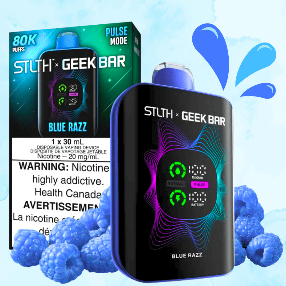 STLTH x Geek Bar 80K Disposable Vape-Blue Razz 20mg / 80000 Puffs Morden Vape SuperStore and Cannabis Manitoba Canada