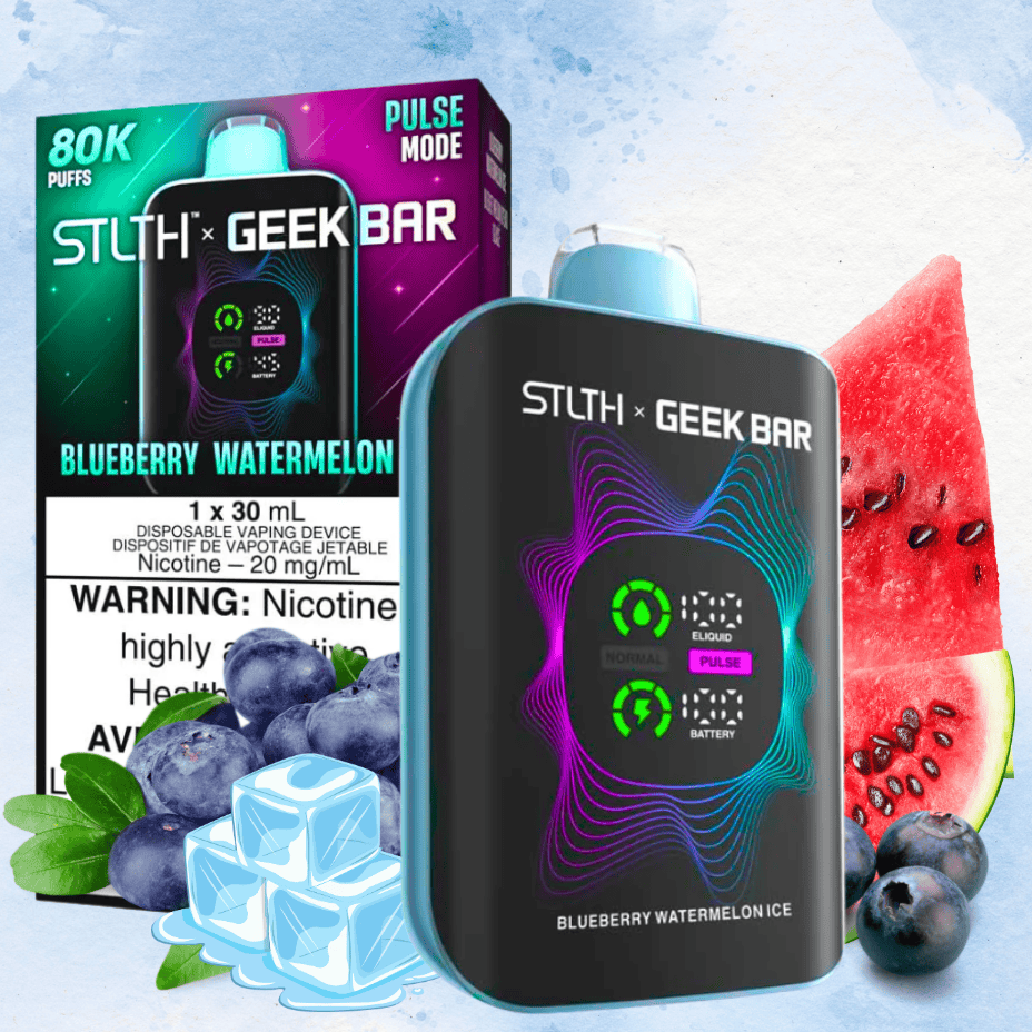 STLTH x Geek Bar 80K Disposable Vape-Blueberry Watermelon Ice Morden Vape SuperStore and Cannabis Manitoba Canada