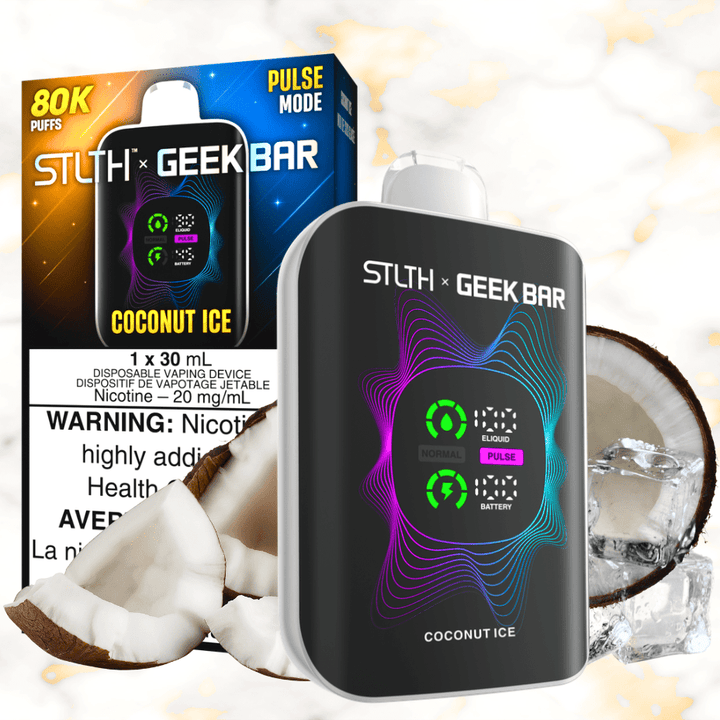 STLTH x Geek Bar 80K Disposable Vape-Coconut Ice 20mg / 80000 Puffs Morden Vape SuperStore and Cannabis Manitoba Canada