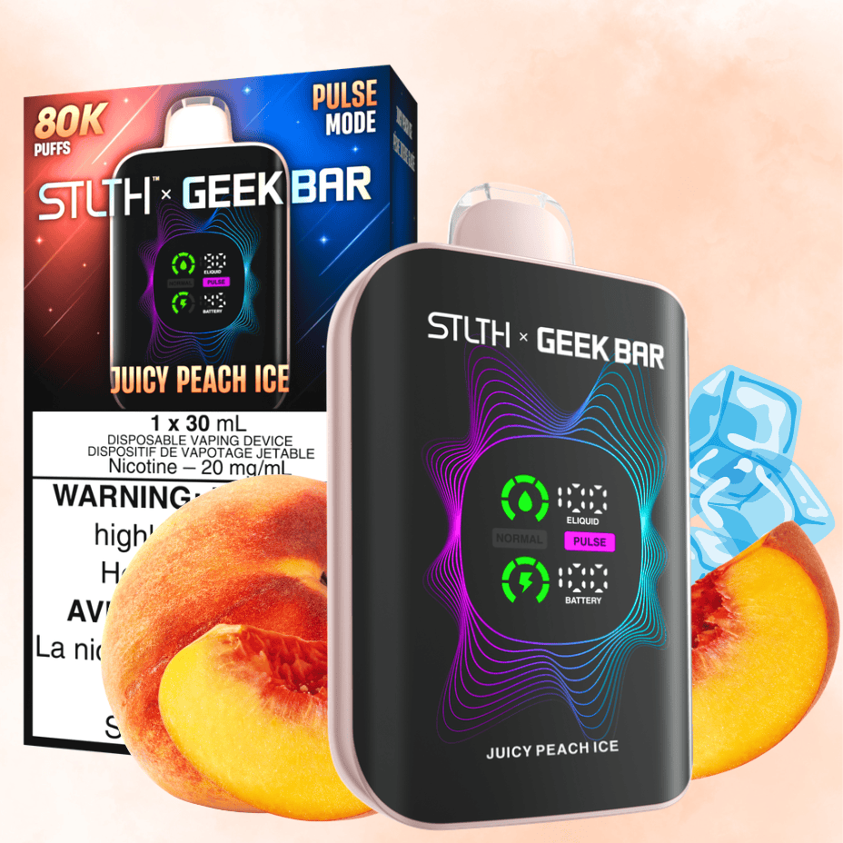 STLTH x Geek Bar 80K Disposable Vape-Juicy Peach Ice Morden Vape SuperStore and Cannabis Manitoba Canada