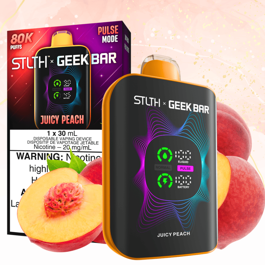 STLTH x Geek Bar 80K Disposable Vape-Juicy Peach Morden Vape SuperStore and Cannabis Manitoba Canada
