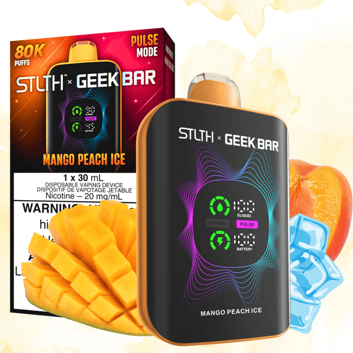 STLTH x Geek Bar 80K Disposable Vape-Mango Peach Ice 20mg / 80000 Puffs Morden Vape SuperStore and Cannabis Manitoba Canada