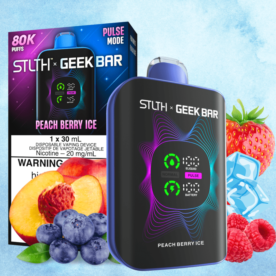 STLTH x Geek Bar 80K Disposable Vape-Peach Berry Ice 20mg / 80000 Puffs Morden Vape SuperStore and Cannabis Manitoba Canada