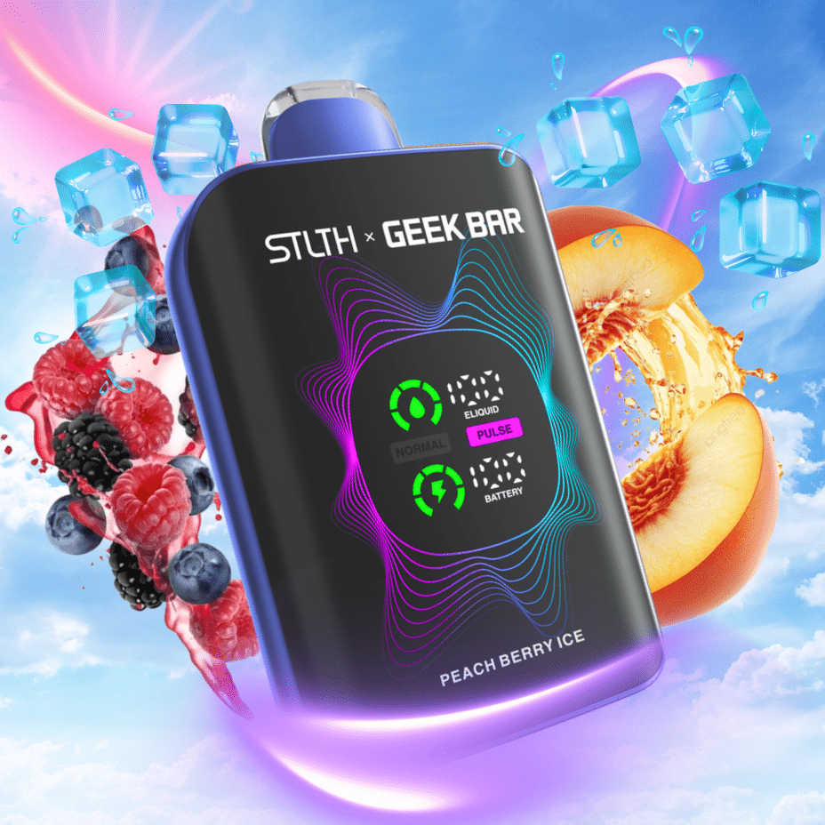 STLTH x Geek Bar 80K Disposable Vape-Peach Berry Ice 20mg / 80000 Puffs Morden Vape SuperStore and Cannabis Manitoba Canada
