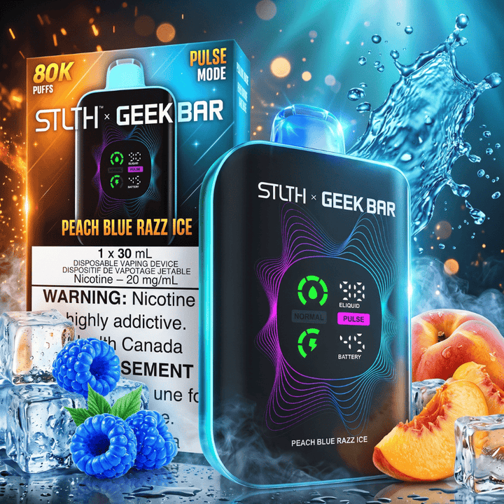 STLTH x Geek Bar 80K Disposable Vape - Peach Blue Razz Ice 80000 Puffs / 20mg Morden Vape SuperStore and Cannabis Manitoba Canada