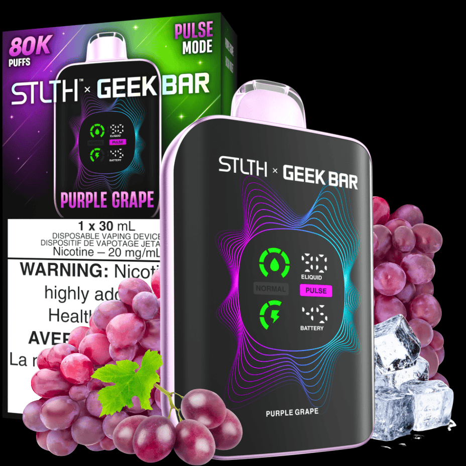 STLTH x Geek Bar 80K Disposable Vape - Purple Grape 80000 Puffs / 20mg Morden Vape SuperStore and Cannabis Manitoba Canada