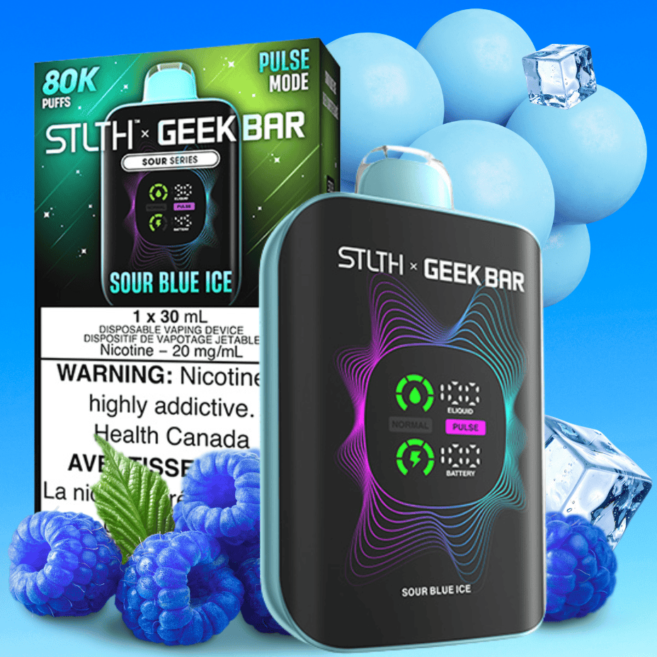 STLTH x Geek Bar 80K Disposable Vape-Sour Blue Ice Morden Vape SuperStore and Cannabis Manitoba Canada