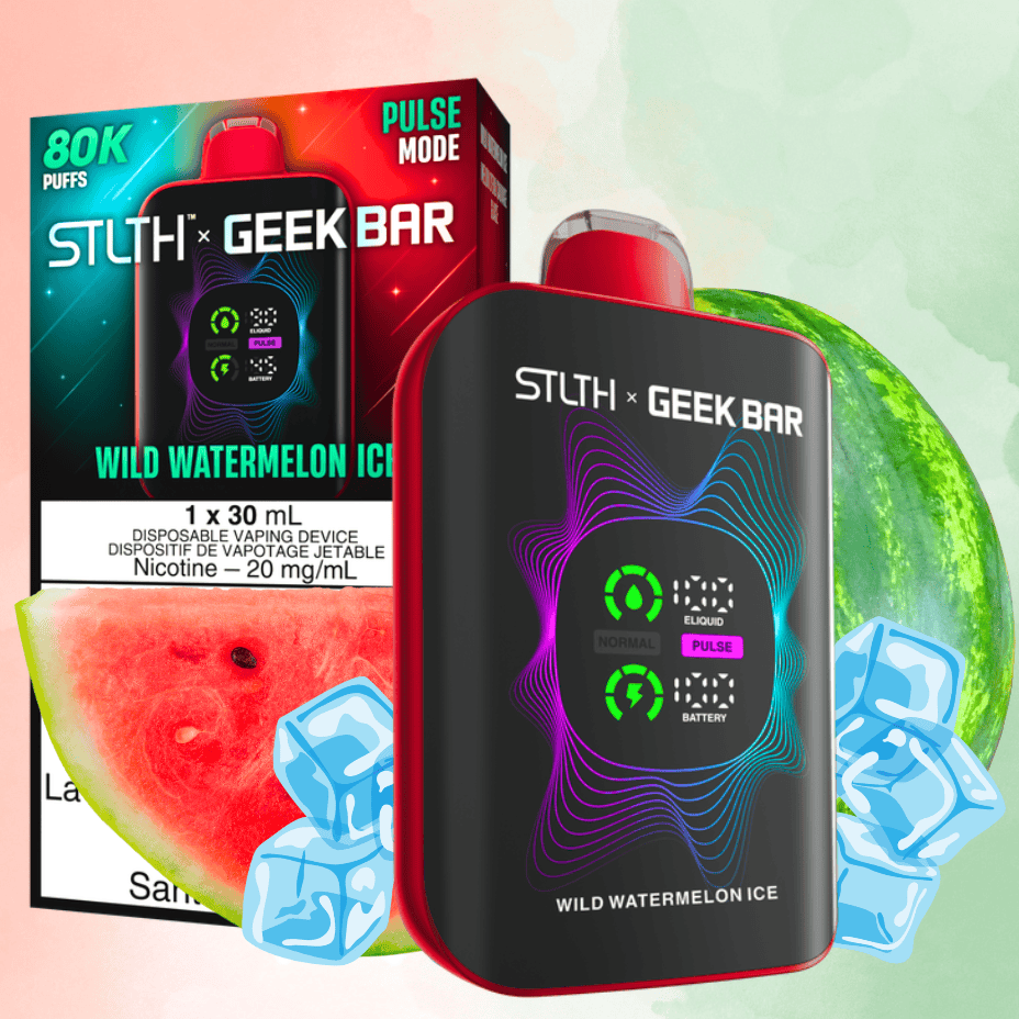 STLTH x Geek Bar 80K Disposable Vape-Wild Watermelon Ice Morden Vape SuperStore and Cannabis Manitoba Canada