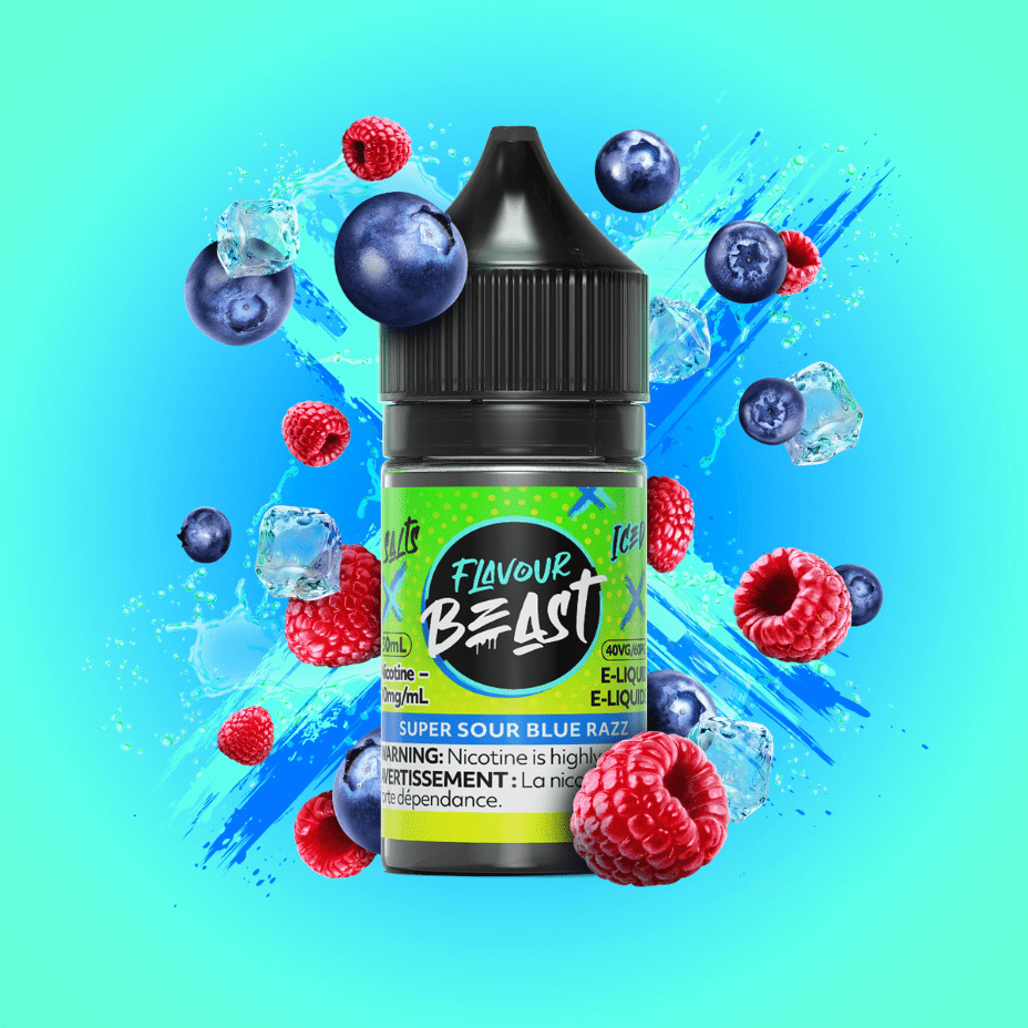 Super Sour Blue Razz Salts by Flavour Beast E-Liquid 30mL / 20mg Morden Vape SuperStore and Cannabis Manitoba Canada