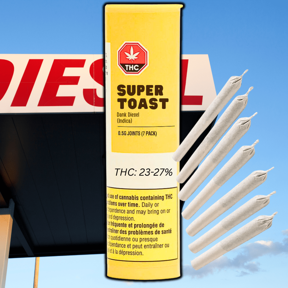 Super Toast Dank Diesel Hoagies Pre-rolls 7x0.5g 7x0.5g Morden Vape SuperStore and Cannabis Manitoba Canada