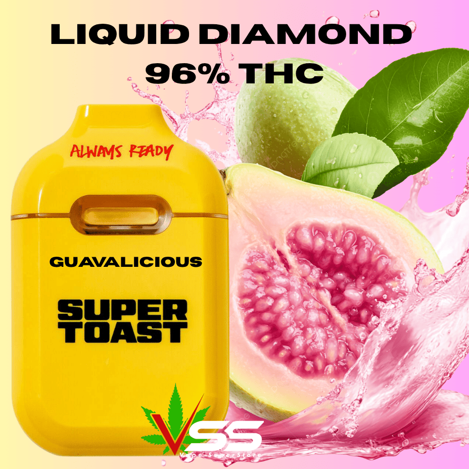 Super Toast Guavalicious Liquid Diamonds AIO Disposable-0.95g Morden Vape SuperStore and Cannabis Manitoba Canada