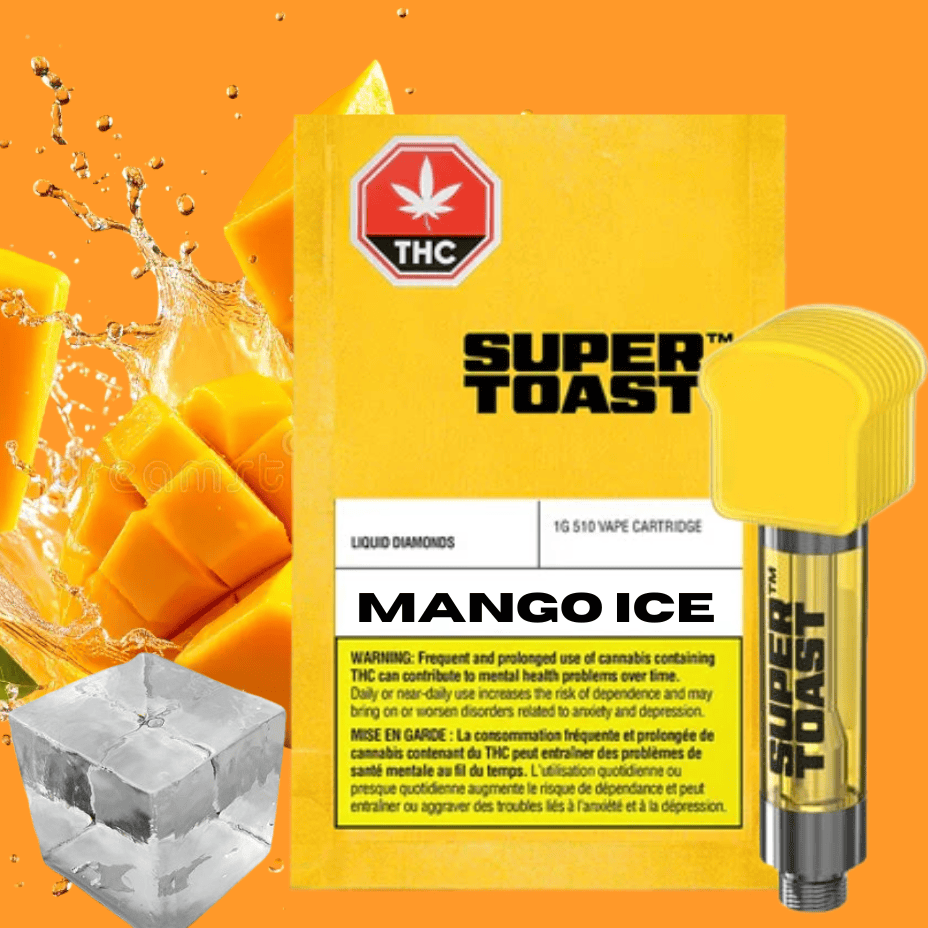 Super Toast Mango Ice Liquid Diamonds Indica Cart-1g Morden Vape SuperStore and Cannabis Manitoba Canada