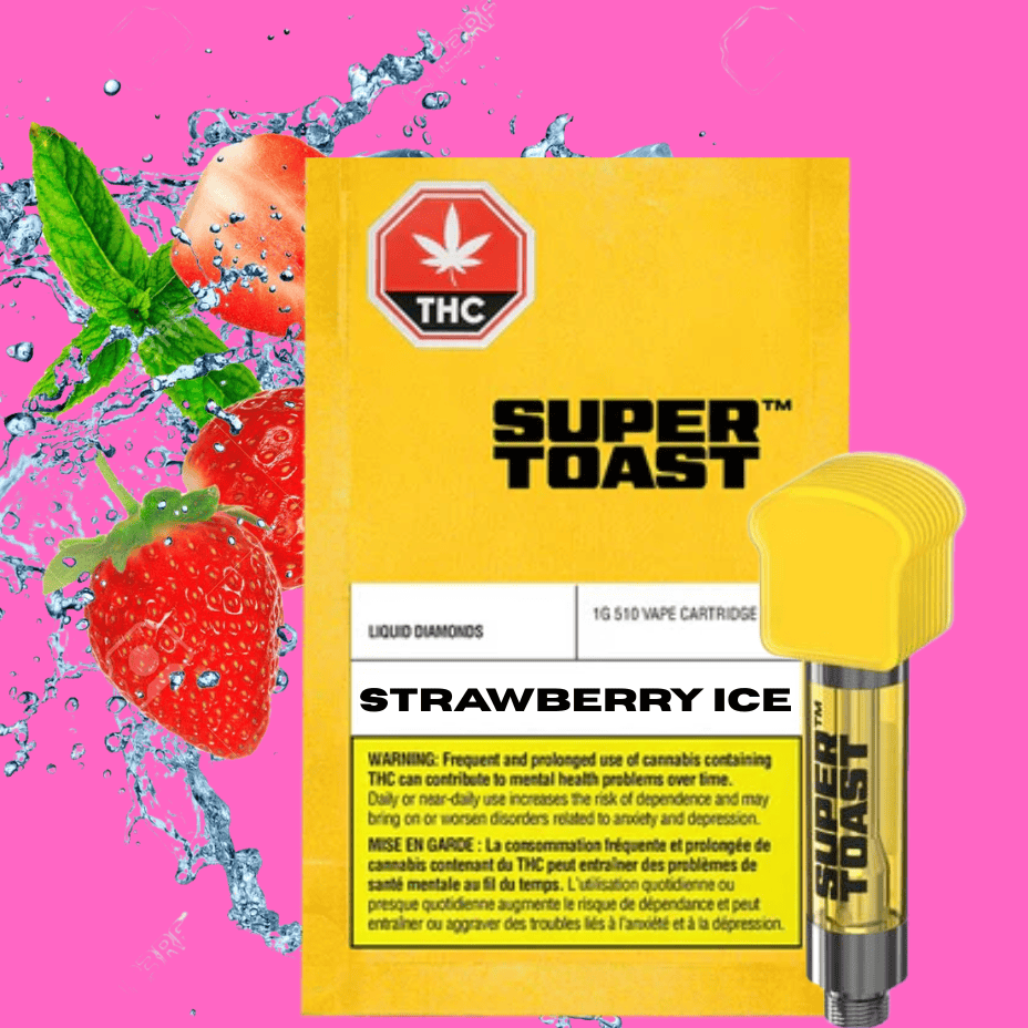 Super Toast Strawberry Ice Liquid Diamonds Sativa Cart-1g Morden Vape SuperStore and Cannabis Manitoba Canada