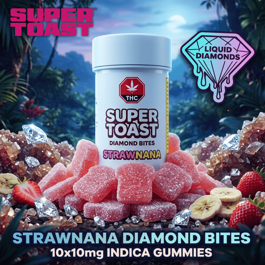 Super Toast Strawnana Diamond Bites-10x3g Morden Vape SuperStore and Cannabis Manitoba Canada
