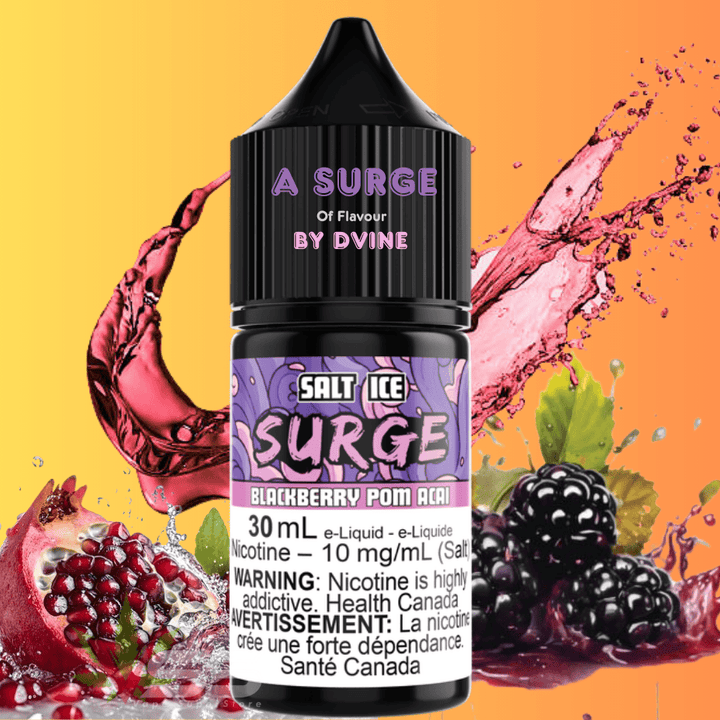 Surge E-Liquid-Blackberry Pom Acai Ice Salt 30ml 10mg Morden Vape SuperStore and Cannabis Manitoba Canada