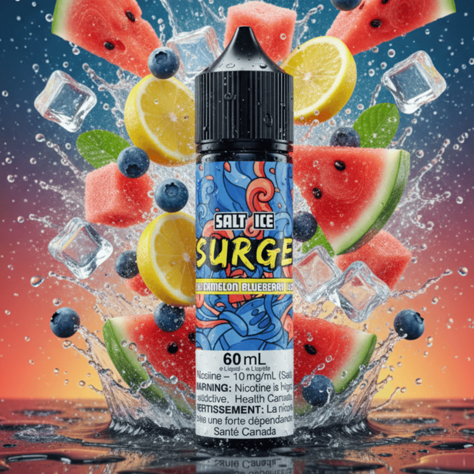 Surge E-Liquid-Watermelon Blueberry Zest Ice Salt 60ml 60mL / 20mg Morden Vape SuperStore and Cannabis Manitoba Canada