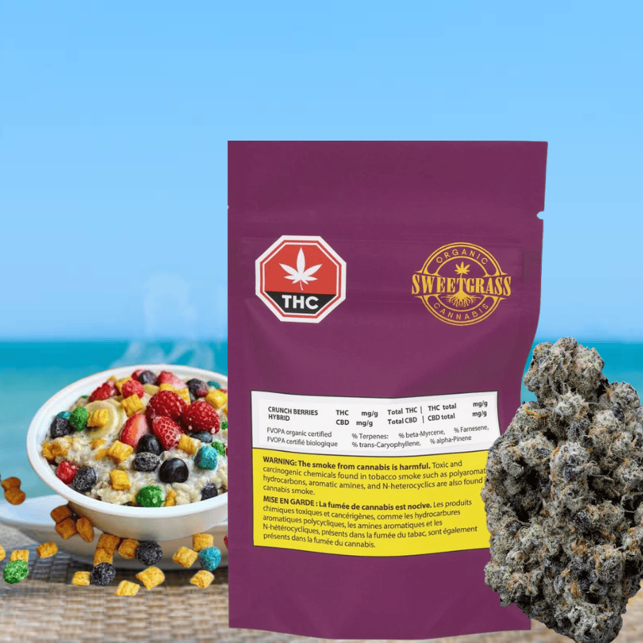 SweetGrass Organic Crunch Berries CRAFT Indica Flower-14g Morden Vape SuperStore and Cannabis Manitoba Canada