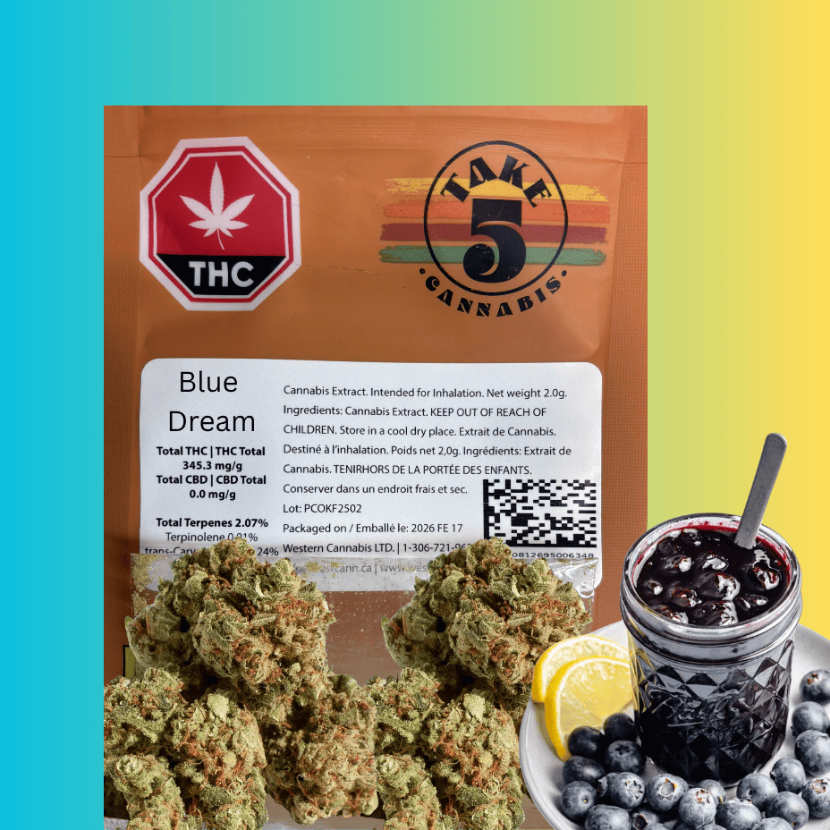 Take 5 Blue Dream CRAFT Sativa Flower-28g Morden Vape SuperStore and Cannabis Manitoba Canada