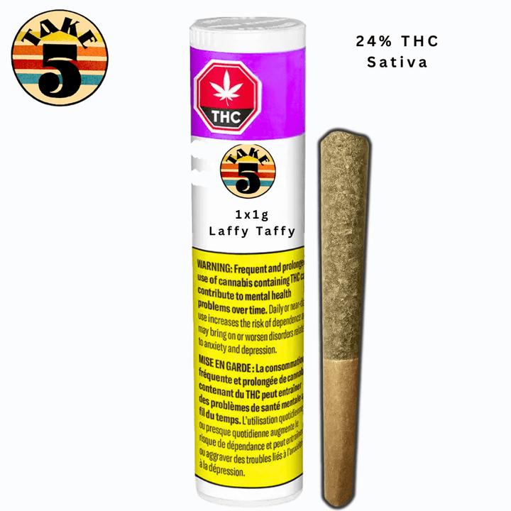 Take 5 Laffy Taffy Pre-roll 1x1g Morden Vape SuperStore and Cannabis Manitoba Canada