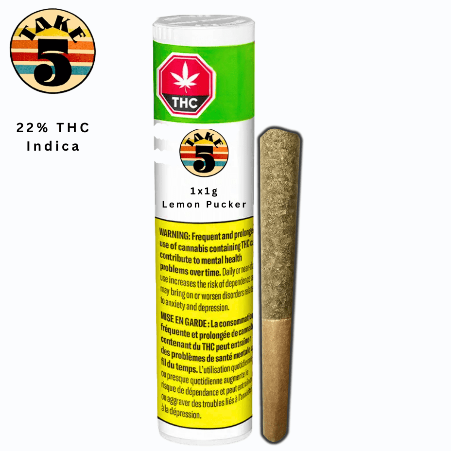 Take 5 Lemon Pucker Pre-roll 1x1g Morden Vape SuperStore and Cannabis Manitoba Canada