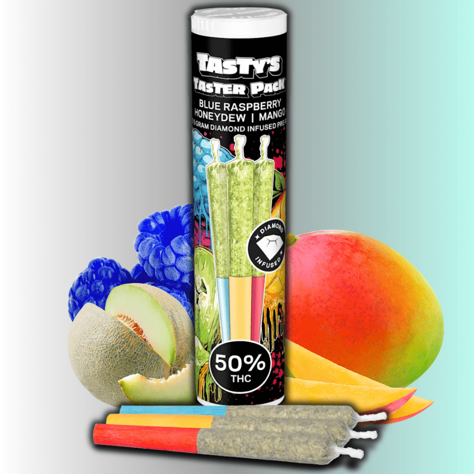 Tasty's Diamond Infused Taster Pack Pre-rolls 3x0.5g Morden Vape SuperStore and Cannabis Manitoba Canada