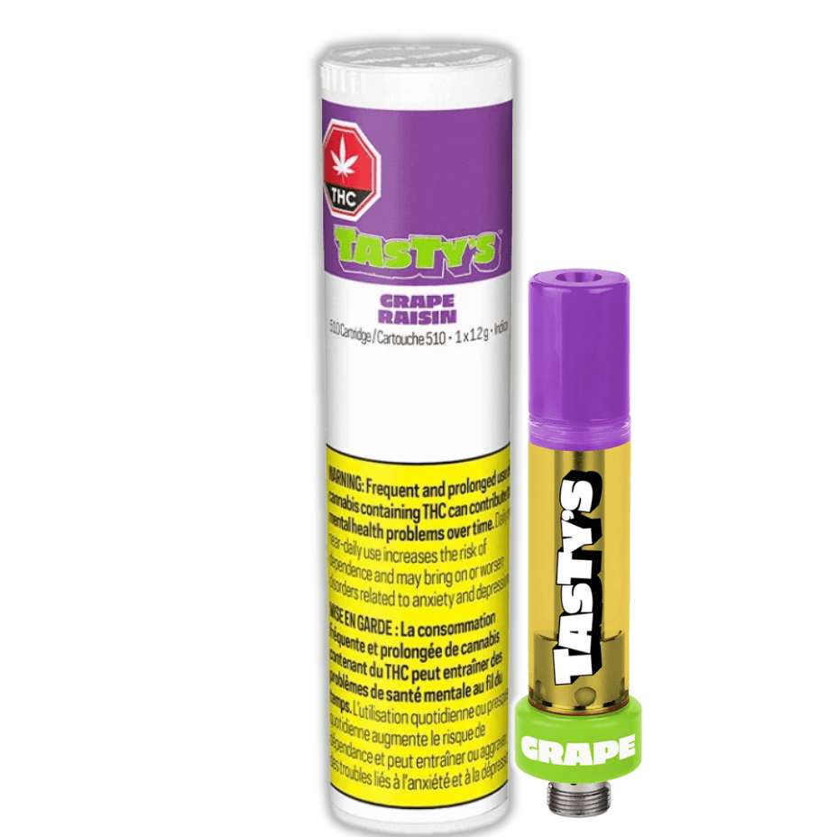 Tasty's Grape Indica Cartridge - 1.2g 1.2g Morden Vape SuperStore and Cannabis Manitoba Canada