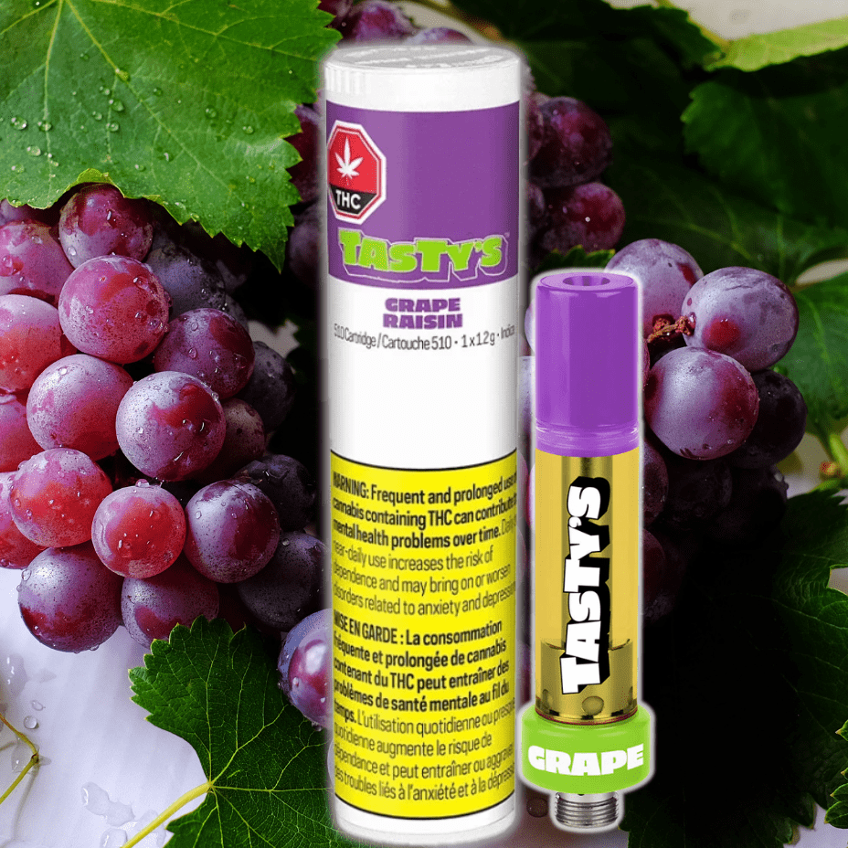 Tasty's Grape Indica Cartridge - 1.2g 1.2g Morden Vape SuperStore and Cannabis Manitoba Canada