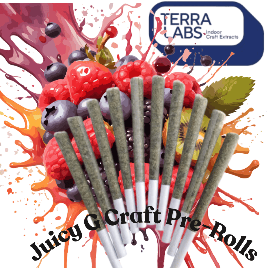 Terra Craft Juicy G Indica CRAFT Pre-Rolls-10x0.5g Morden Vape SuperStore and Cannabis Manitoba Canada