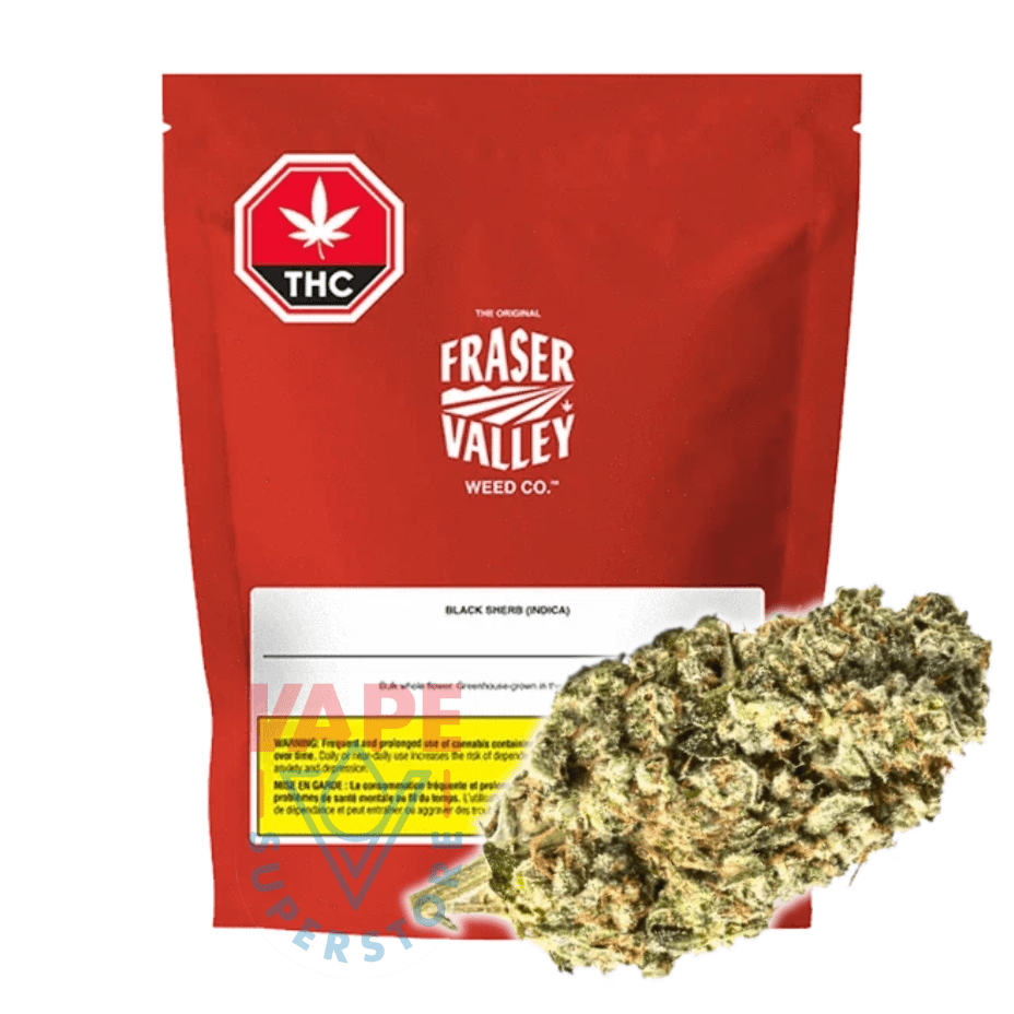 The Original Fraser Valley Weed Co. Black Sherbs Flower - 14g Morden Vape SuperStore and Cannabis Manitoba Canada