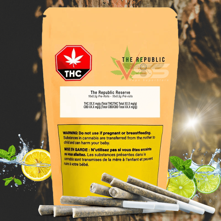 The Republic Reserve Indica Pre-rolls 10x0.5g Morden Vape SuperStore and Cannabis Manitoba Canada