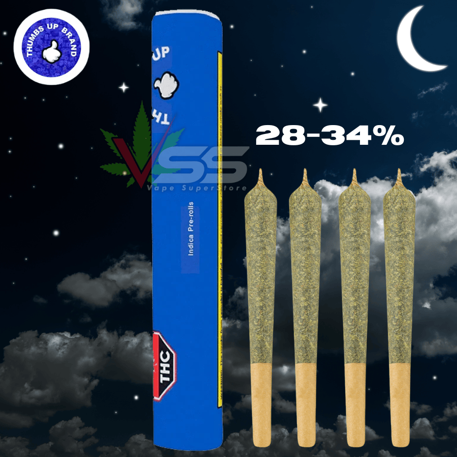Thumbs Up Indica Pre-rolls 4x0.5g Morden Vape SuperStore and Cannabis Manitoba Canada