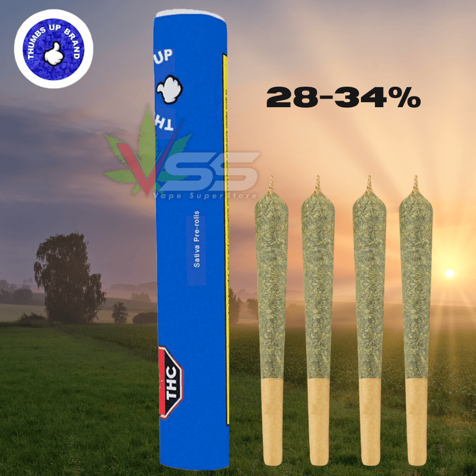 Thumbs Up Sativa Pre-rolls 4x0.5g Morden Vape SuperStore and Cannabis Manitoba Canada