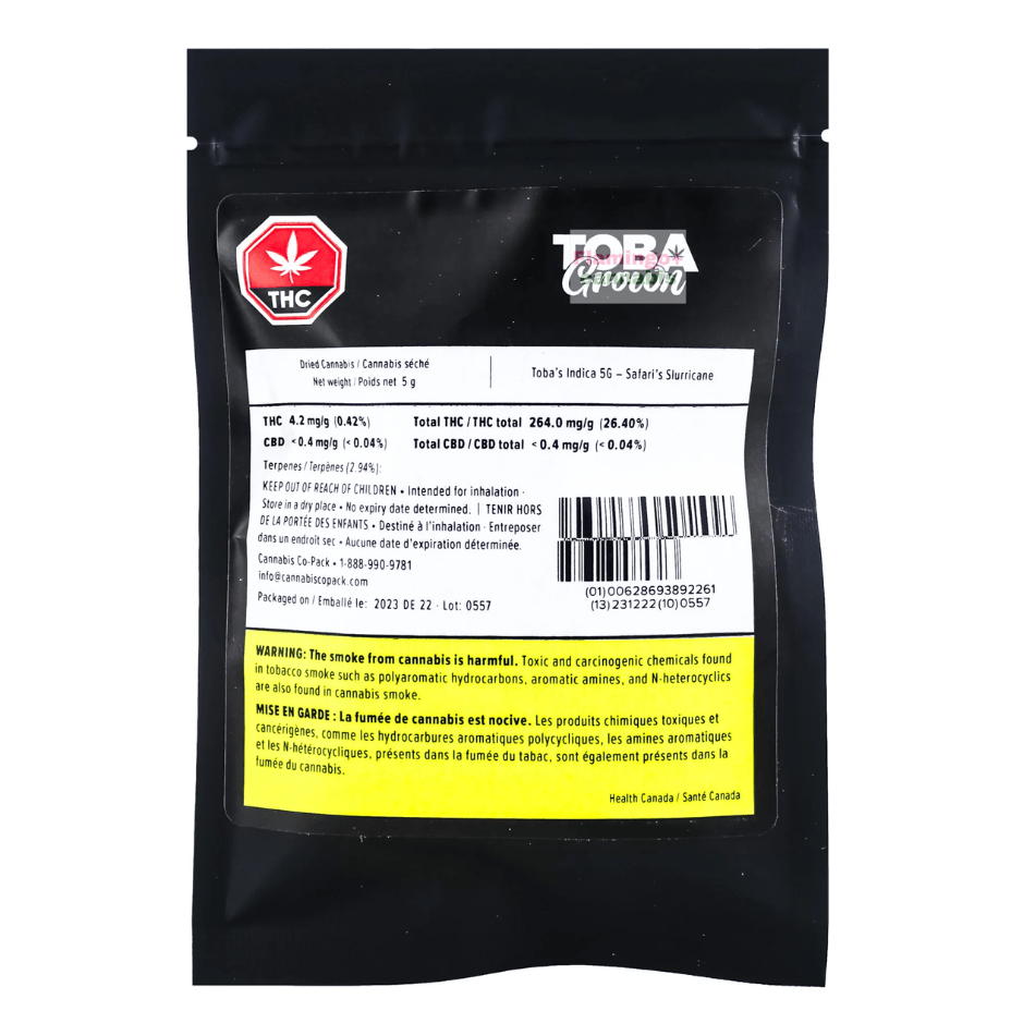 Toba Grown Indica Flower 5g TOBA Grown Indica Flower-5g - Morden Vape & Cannabis Manitoba